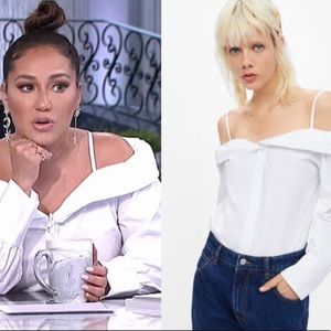 Worn On TV. Zara White Off the Shoulder Blouse